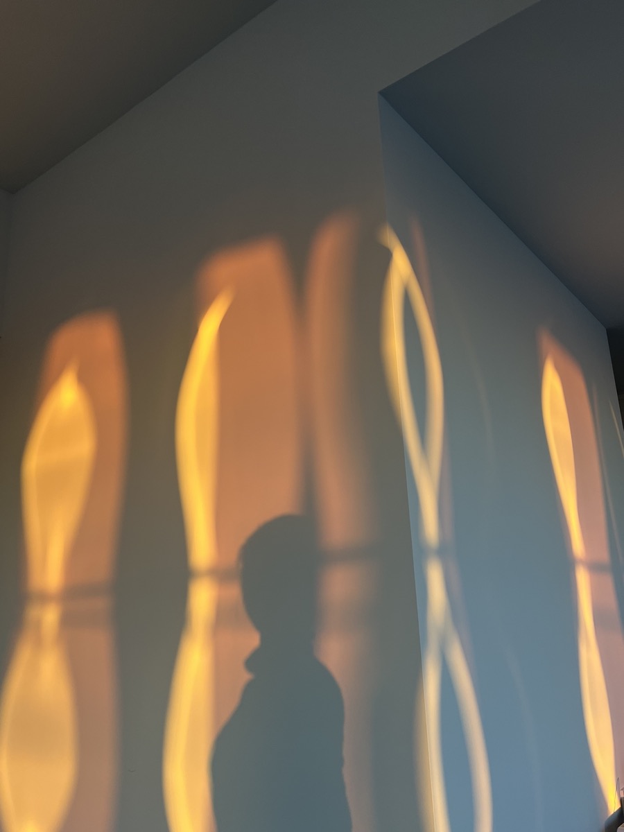 Golden window light on a wall